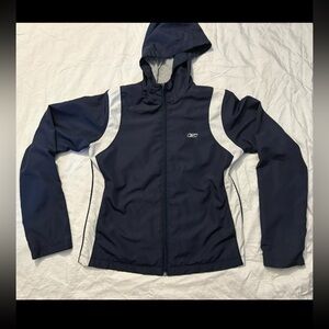 Vintage Reebok Zip Up Hoodie Sweatshirt Women’s Size Small Navy Athletic